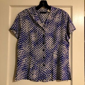 Silk Karen Scott button down blouse